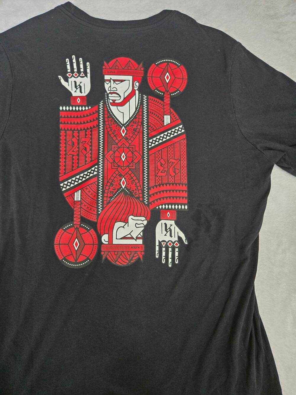 Nike Dri Fit LeBron James King Playing Card Tee Mens Large Black Graphic